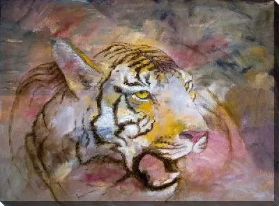 Картина маслом Тигр (Tiger) №16