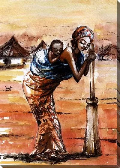 Постер Африканка с ребенком (African woman with a child)