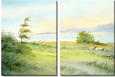 Модульная картина Берег озера (The lake shore)