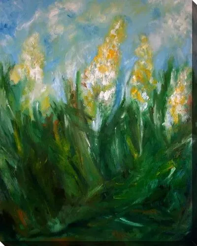 Картина маслом Белые цветы (White flowers) №3