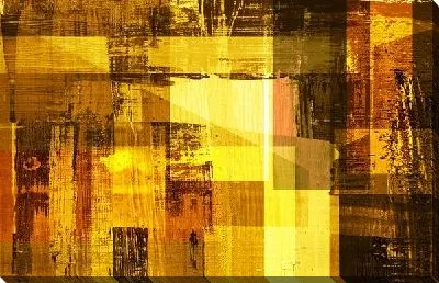 Картина маслом Желтая геометрическая композиция (Yellow geometric composition)