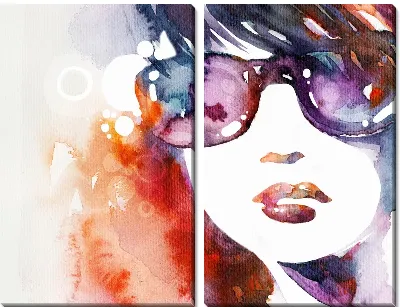 Модульная картина Девушка в очках (Girl with glasses) №2