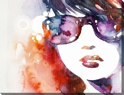 Картина маслом Девушка в очках (Girl with glasses) №2