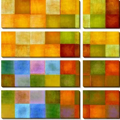 Модульная картина Композиция из квадратов (The composition of the squares) №2