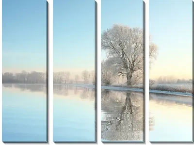 Модульная картина Дерево у озера (Tree by the lake)