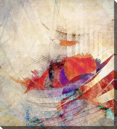 Картина маслом Композиция с красными кругами (Composition with red circles)