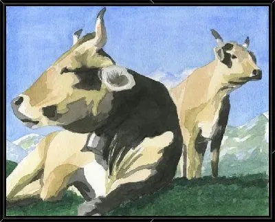 Картина Коровы (Cows) №2