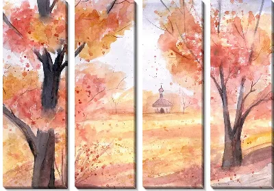 Модульная картина Осенние деревья (Autumn trees)