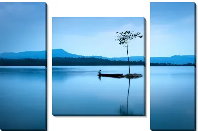 Модульная картина Дерево посреди озера (Tree in the middle of the lake)