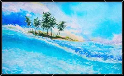 Картина Остров в океане (Island in the ocean)