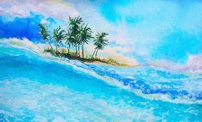 Плакат Остров в океане (Island in the ocean)