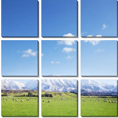 Модульная картина Новая Зеландия (New Zealand)