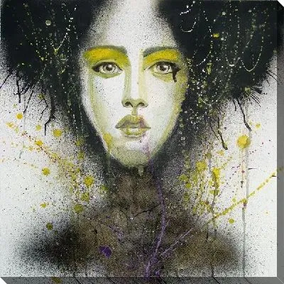 Картина маслом Девушка с черными волосами (Girl with black hair)