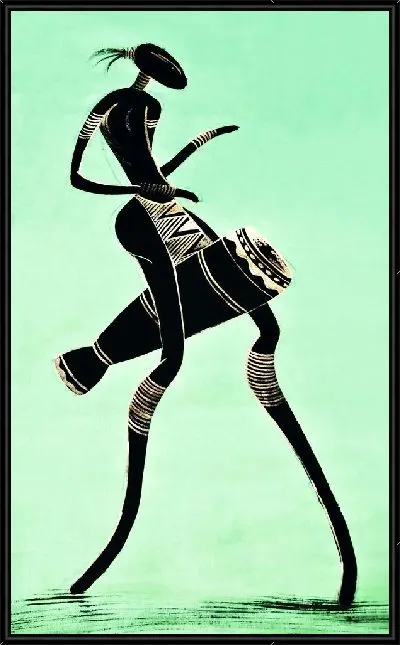 Картина Африканец играет на барабане (African Drumming)