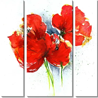 Модульная картина Маки (Poppies) №32