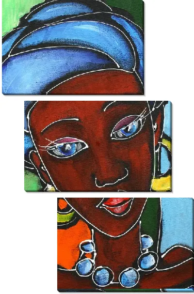 Модульная картина Африканка (African)