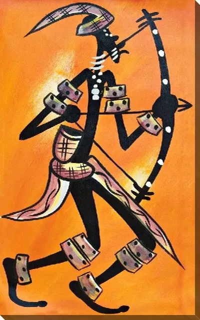 Картина маслом Представитель племени на охоте (Representative of the tribe on a hunt)