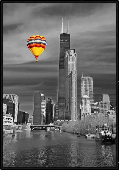 Картина Воздушный шар над Нью-Йорком (Balloon over New York)