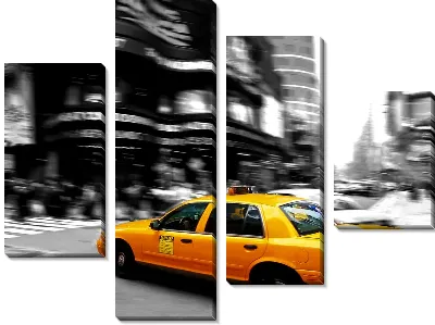 Модульная картина Такси в Нью-Йорке (Taxi in New York) №2
