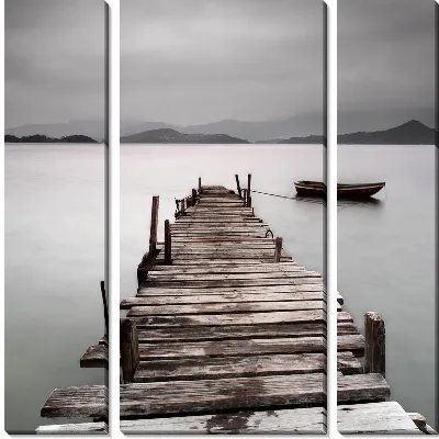 Модульная картина Старый лодочный причал (Old pier)