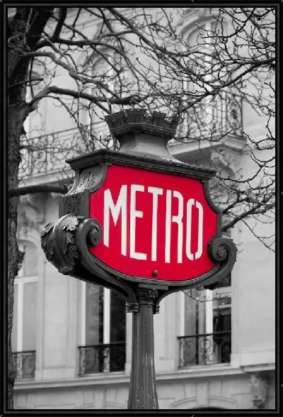 Картина Вывеска у метро (A sign at the Metro)