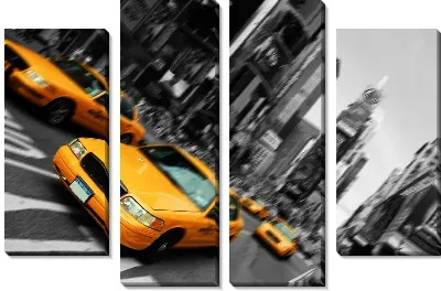 Модульная картина Такси в Нью-Йорке (Taxi in New York) №3
