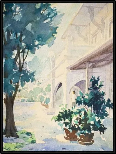 Картина Растения возле дома (Plants around the house)