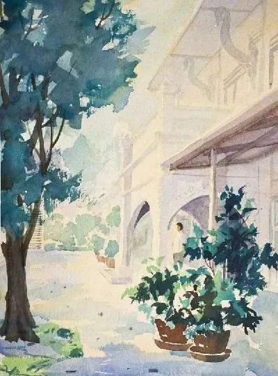 Плакат Растения возле дома (Plants around the house)