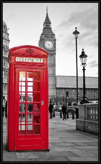 Картина Телефонные будки в Лондоне (Telephone booth in London) №3