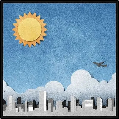 Картина Солнце над городом (Sun over the city)