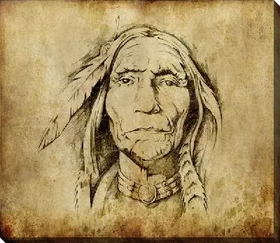 Картина маслом Индеец (Injun)