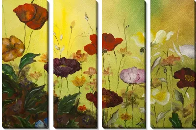 Модульная картина Маки (Poppies) №38