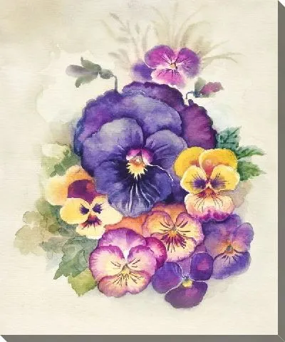 Картина маслом Анютины глазки (Love-in-idleness)