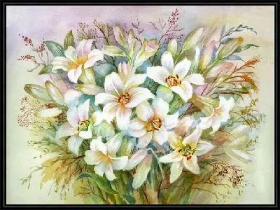 Картина Букет белых цветов (Bouquet of white flowers) №5