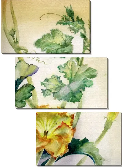 Модульная картина Желтый цветок (Yellow flower)