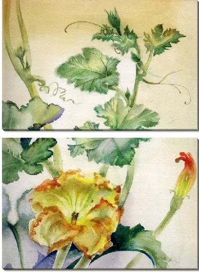 Модульная картина Желтый цветок (Yellow flower)