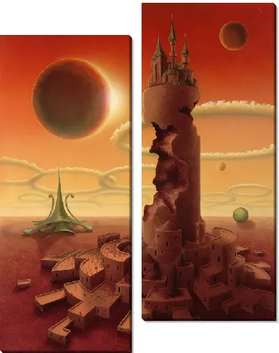 Модульная картина Фантастический город (Fantastic city)