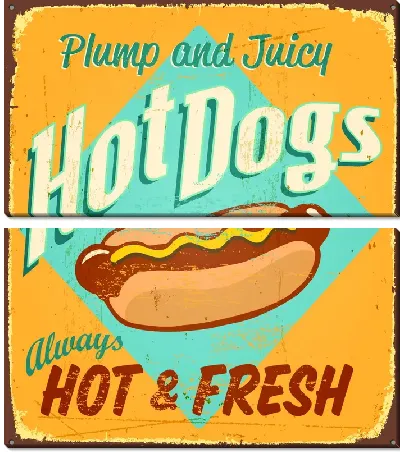 Модульная картина Реклама хот догов (Advertising hot dogs)