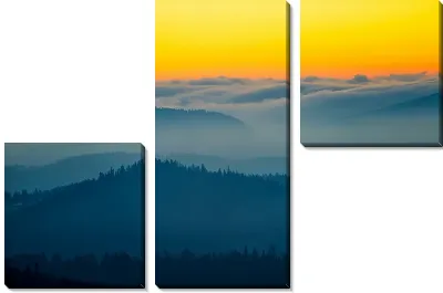 Модульная картина Туман над горами (Mist over the mountains)