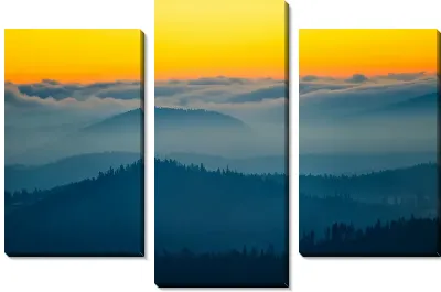 Модульная картина Туман над горами (Mist over the mountains)