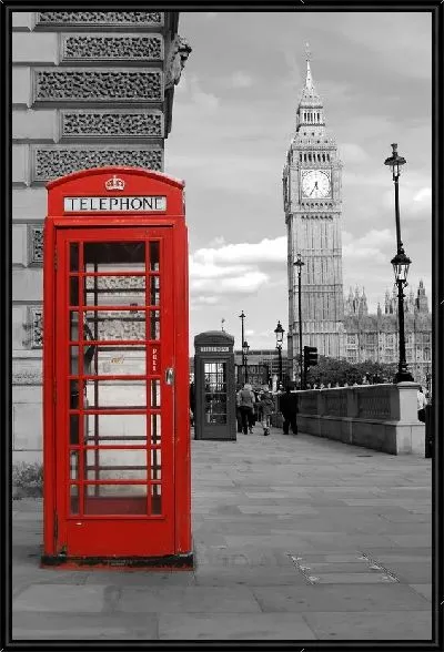 Картина Телефонные будки в Лондоне (Telephone booth in London) №4