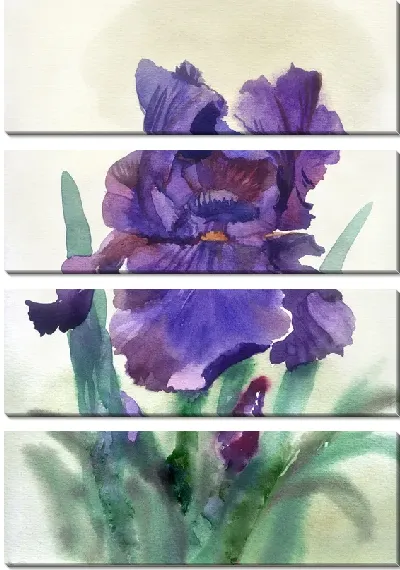 Модульная картина Синий цветок (Blue flower)