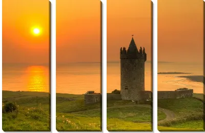 Модульная картина Замок на закате (Castle at sunset) №2