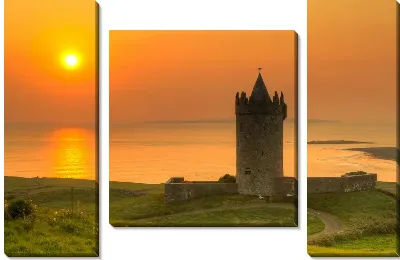 Модульная картина Замок на закате (Castle at sunset) №2