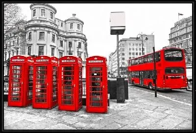 Картина Телефонные будки в Лондоне (Telephone booth in London) №5
