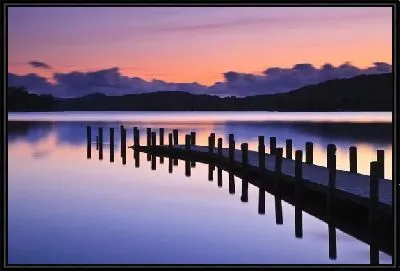 Картина Причал на фоне заката (Pier at sunset)