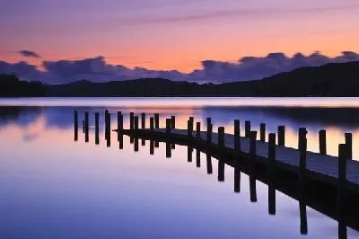 Плакат Причал на фоне заката (Pier at sunset)
