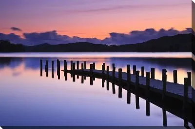 Постер Причал на фоне заката (Pier at sunset)