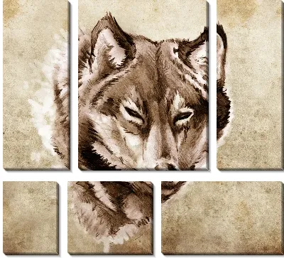 Модульная картина Волк (Wolf) №6