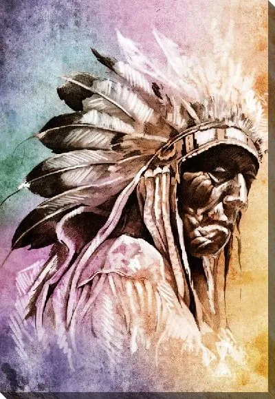 Картина маслом Индеец (Injun) №2